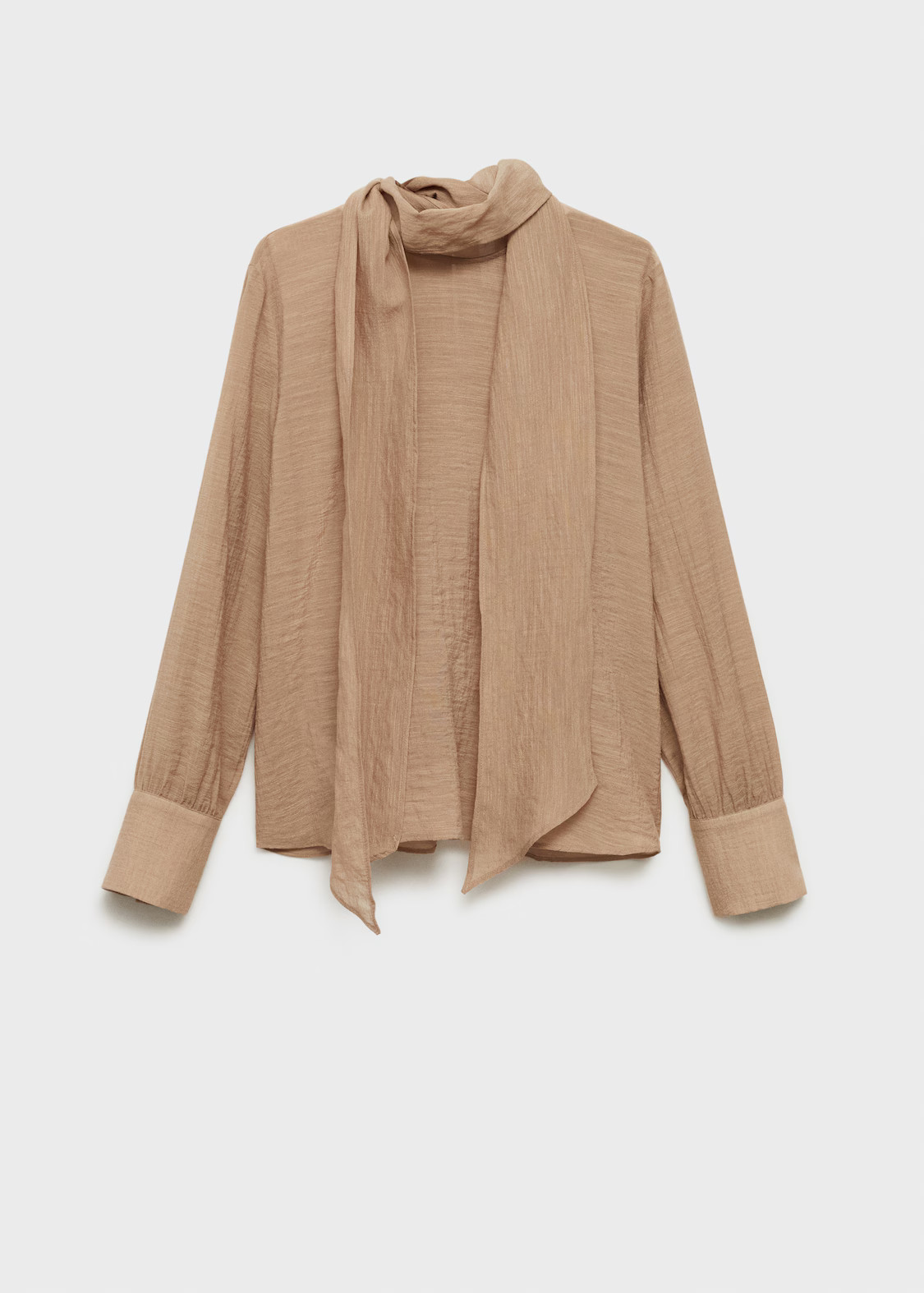 Bow textured blouse - Women | MANGO United Kingdom | MANGO (UK)