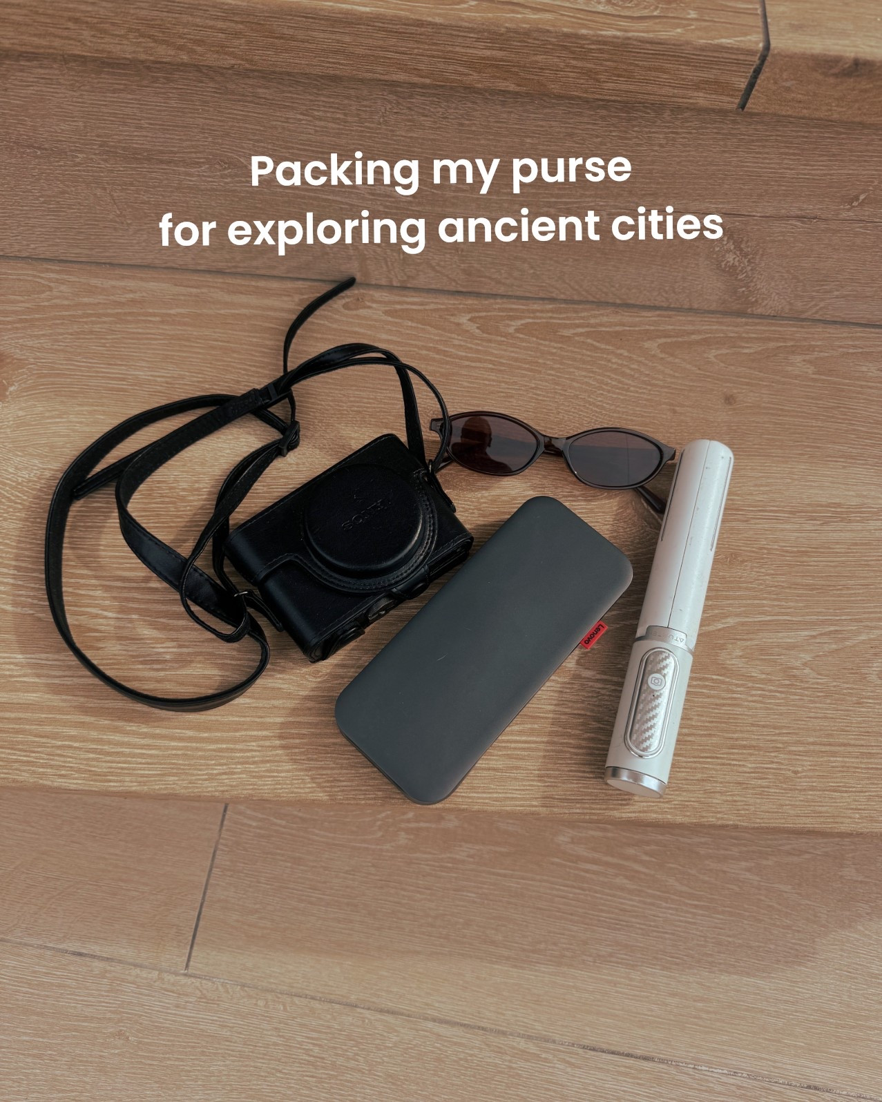 Exploring ancient cities means lots of photos and batteries dying quickly.  Always packing my essentials so I have the best memories in photo post cards and I’m fully charged 🔋 

Don’t forget the portable phone tripod for cute couples footage so you don’t have to rely on asking people to take your photos 😊 

My Sony camera is the perfect size for traveling and taking the best photos and vlog footage in 4k!

#LTKvlog #LTKdayinmylife
