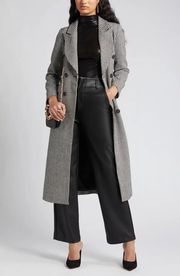 Houndstooth Double Breasted Coat | Nordstrom