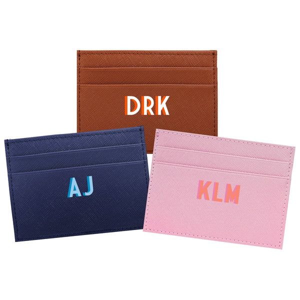 Shadow Monogram Leather Cardholder | Sprinkled With Pink