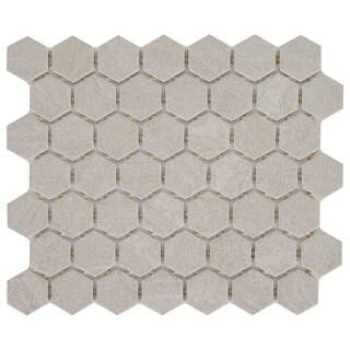 Daltile Nova Falls Gray 10 in. x 12 in. Glazed Ceramic Hexagon Mosaic Tile (9.72 sq. ft./Case) NP... | The Home Depot