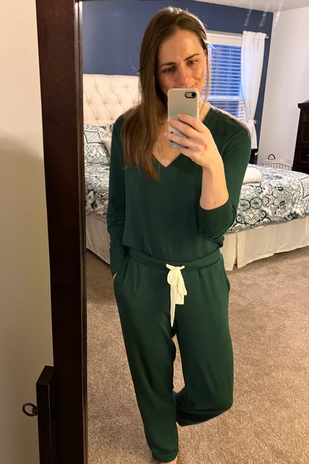 Who wants some cute new pjs?!

Got these for my birthday last week and absolutely love them. So soft, a pretty green color, and fit great. I am 5’3” and would not recommend them for taller people as they are the perfect length for me. (Unless you want cropped pjs - then they’d be perfect!) on sale currently for $39 and available in 4 colors. 

Comfy pjs 
Cute pjs
Green pajamas

#LTKfindsunder50 #LTKsalealert