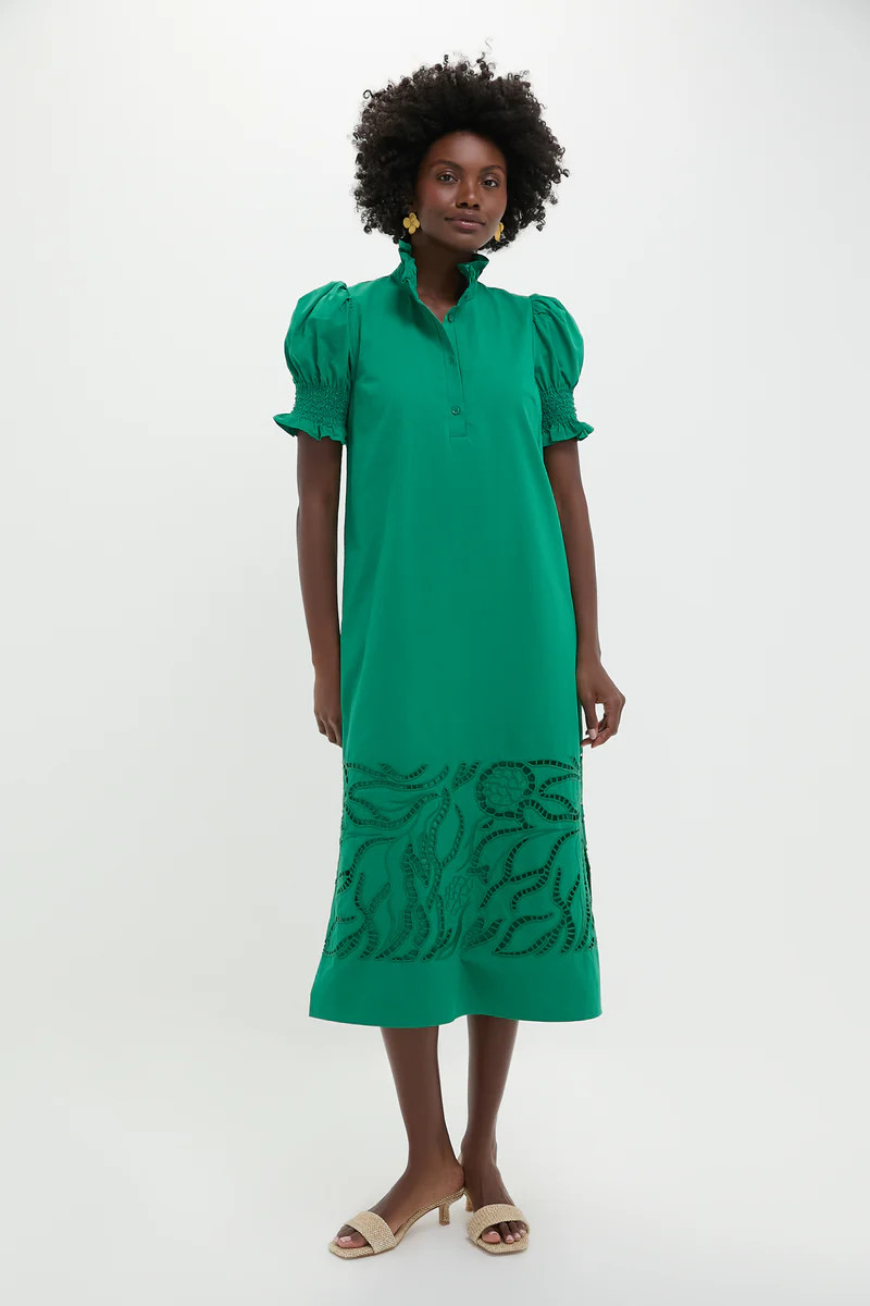 Emerald Green Eli Midi Dress | Tuckernuck (US)