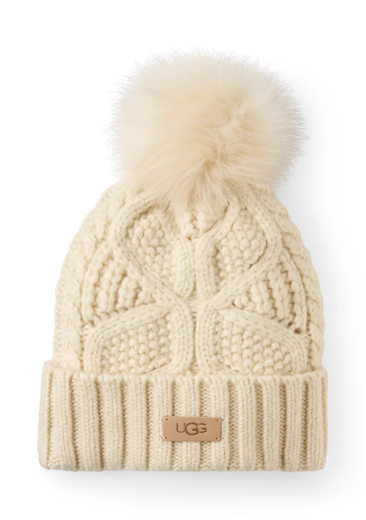 Cable Knit Beanie with Pom Pom | Belk