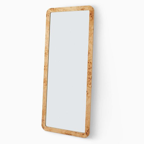 Burl Wood Floor Mirror, 30"Wx72"H | West Elm (US)