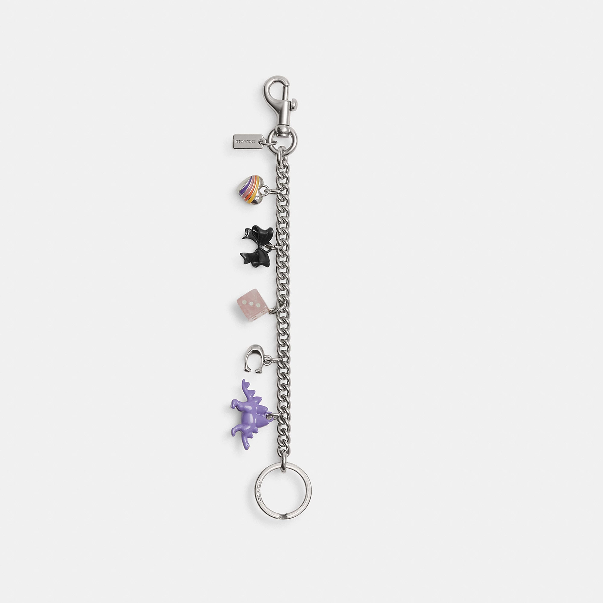 Coach Outlet Motif Chain Bag Charm - Women's Accessories - Silver | Coach Outlet US