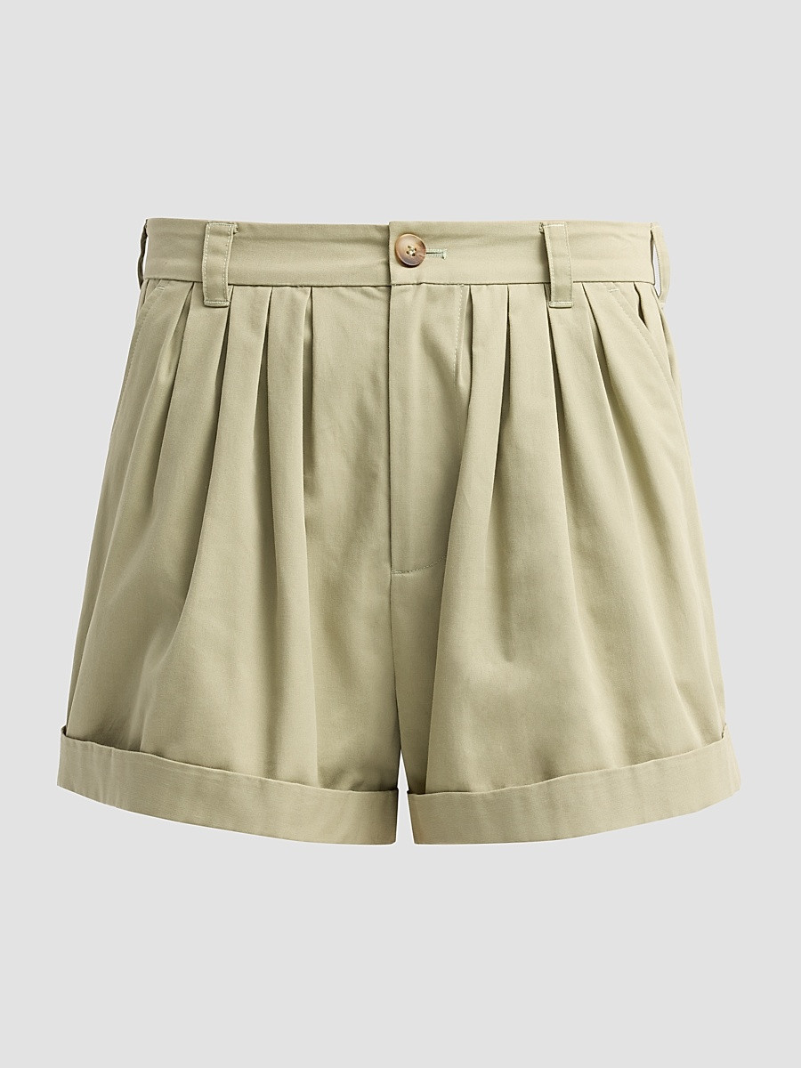 Women's Declan Pleated Shorts - Tea Leaf - Size 4 | Saks Fifth Avenue