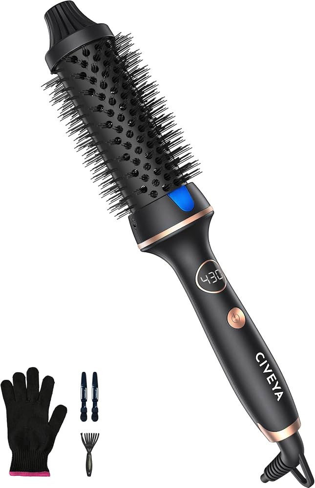 Thermal Brush for Blowout Look, 1 1/2 Inch Heated Round Brush Styler, Negative Ion Thermal Round ... | Amazon (US)