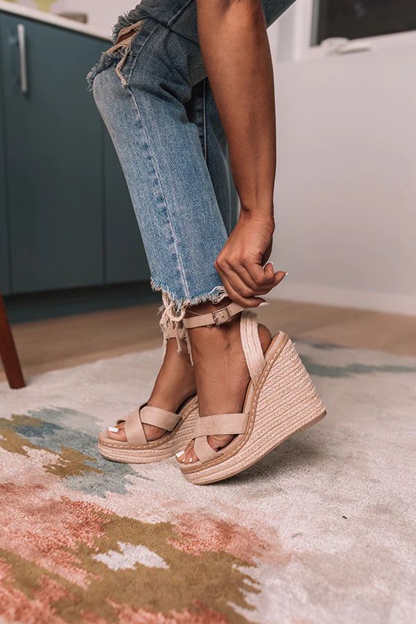 The Syra Espadrille Wedge In Birch | Impressions Online Boutique