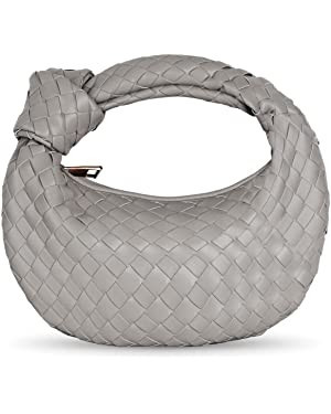 LMKIDS Woven Handbag for Women Fashion Designer Ladies Hobo Bag Purse Faux Leather Shoulder Bag R... | Amazon (US)