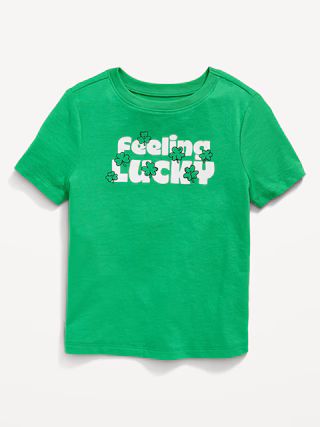 St. Patrick's Day "Feeling Lucky" Unisex Matching Graphic T-Shirt for Toddler | Old Navy (US)