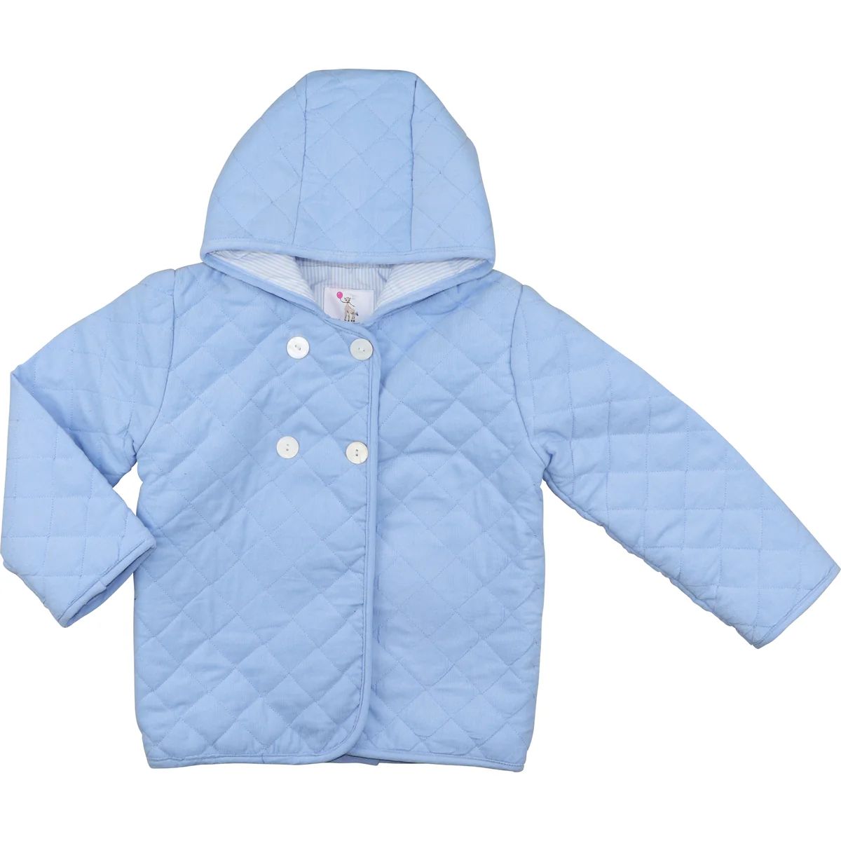 Blue Cord Quilted Coat | Eliza James Kids