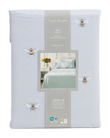 Designed In The Uk Cotton Sheet Set | TJ Maxx