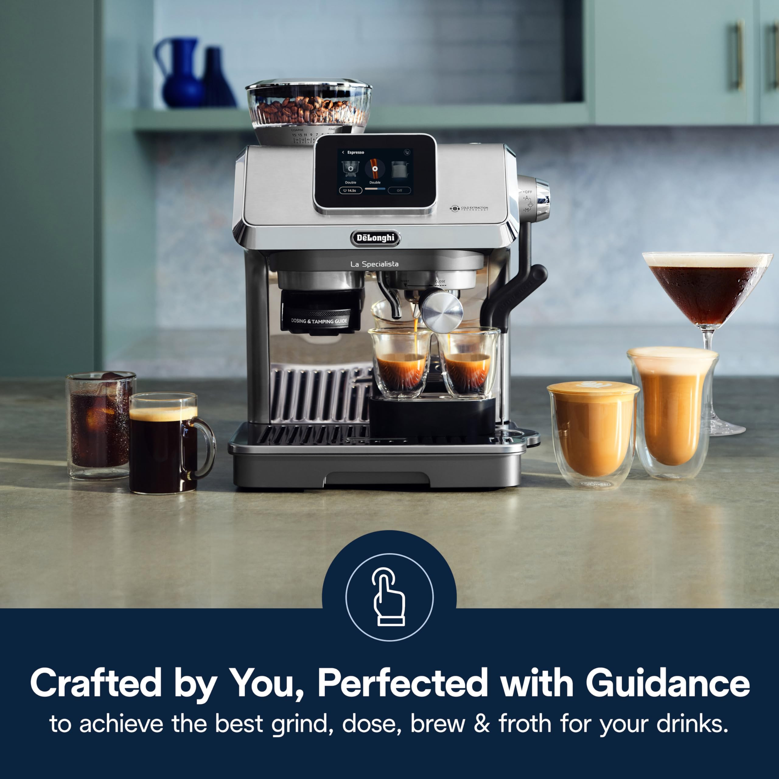 De'Longhi La Specialista Touch Espresso Machine with Grinder & Milk Frother – Cold Brew & Iced ... | Amazon (US)