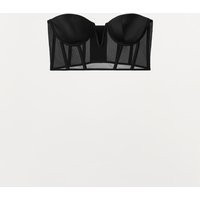 Zara - Satin Underwire Corset - Black - 32B (Us 32B) - Woman | Zara US
