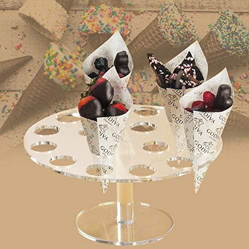 Ice Cream Cone Holder, Clear Acrylic Cone Display Stand Weddings Baby Showers Birthday Parties An... | Amazon (US)