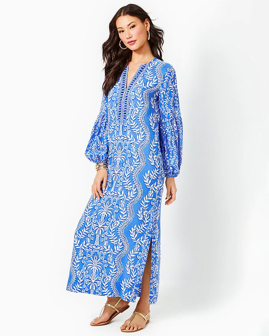 Laurelie Long Sleeve Maxi Dress | Splash of Pink - A Lilly Pulitzer Store