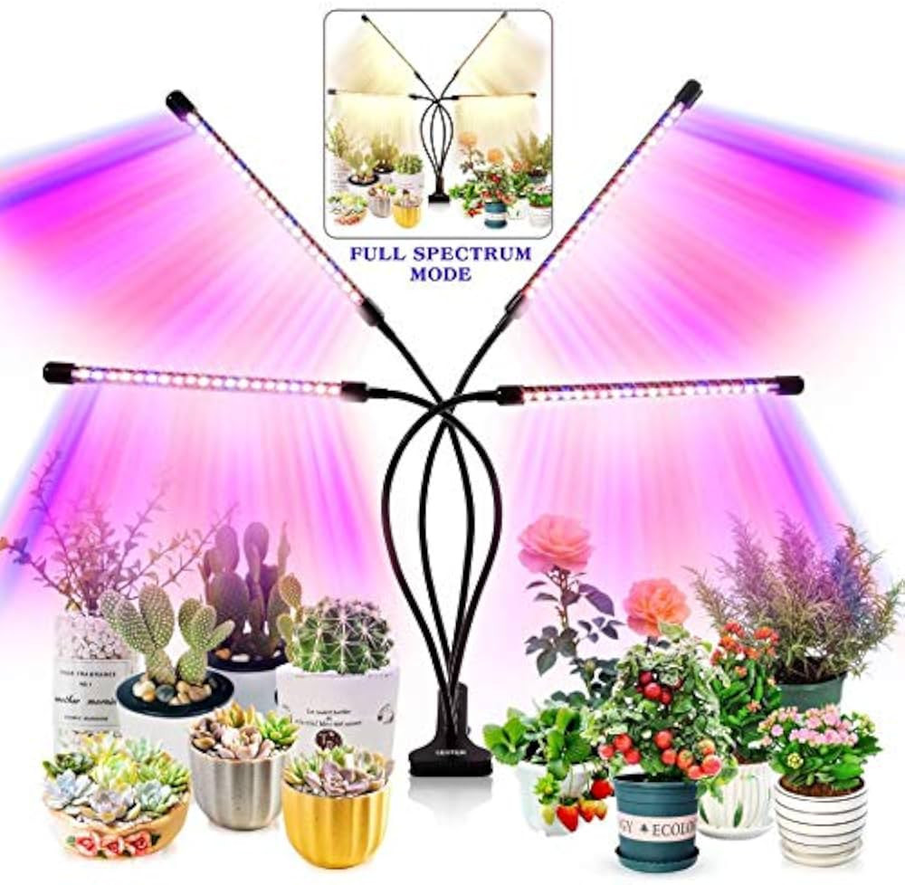 LEOTER Grow Light for Indoor Plants - Upgraded Version 80 LED Lamps with Full Spectrum & Red Blue... | Amazon (US)