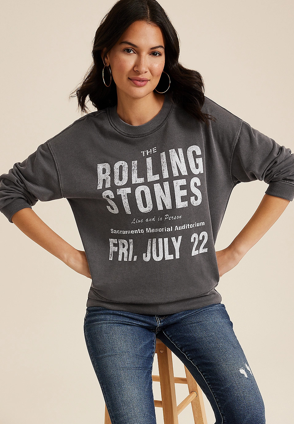 The Rolling Stones Relaxed Fit Sweatshirt | Maurices