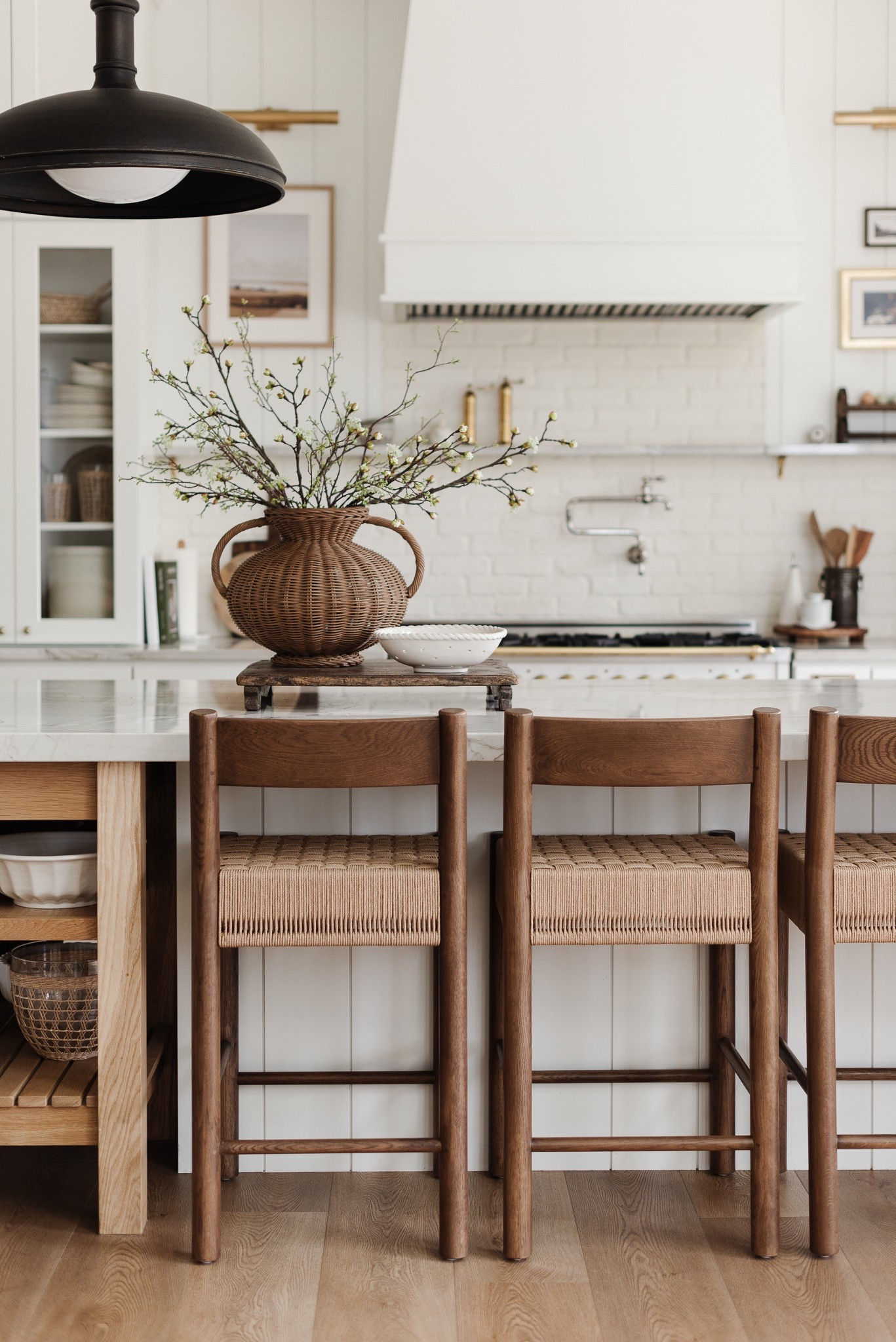 New counter stools are stealing the show in our kitchen. 😍 

Use code LINDSEYPEDEY for 10% off my woven vase. 

Hati home, mcgee and co, studio McGee, counter stools, bar stool, kitchen, vase, spring, stems, pot filler, salt mill, picture light, range 

#LTKHome #LTKStyleTip