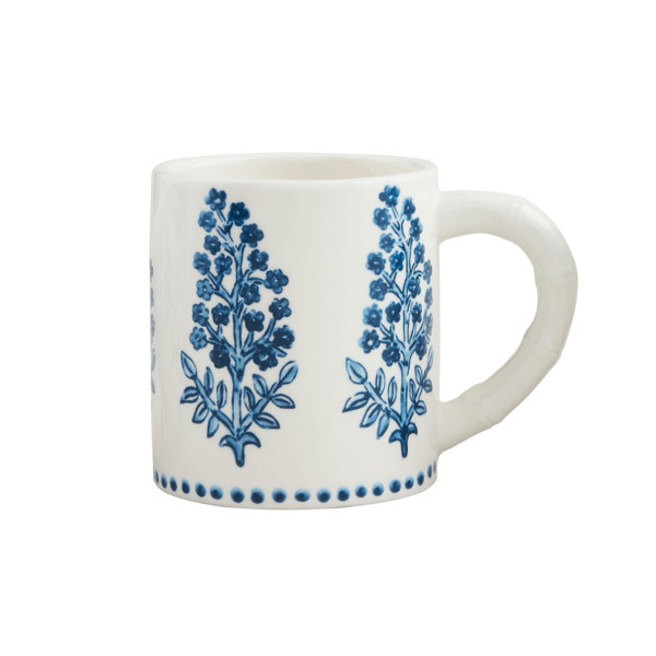 Blooms Blue Floral Mug | Mud Pie