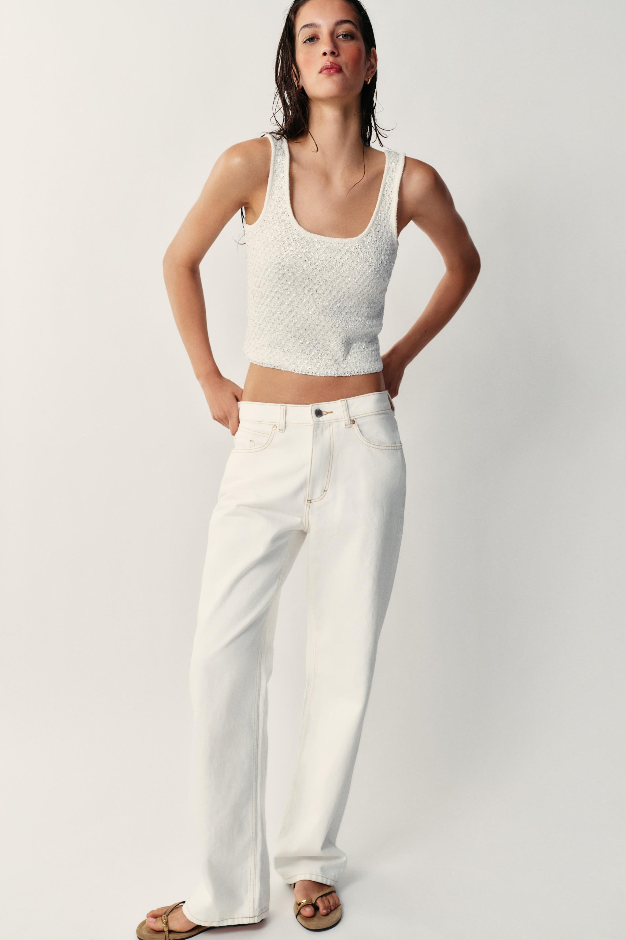SEQUIN AND METALLIC THREAD KNIT TOP | Zara UK