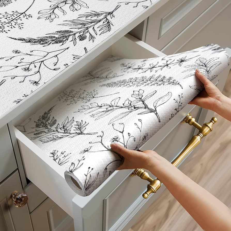 Quttisay Shelf Liner Non Adhesive Kitchen Drawer Liner 12in x 10ft | Amazon (US)