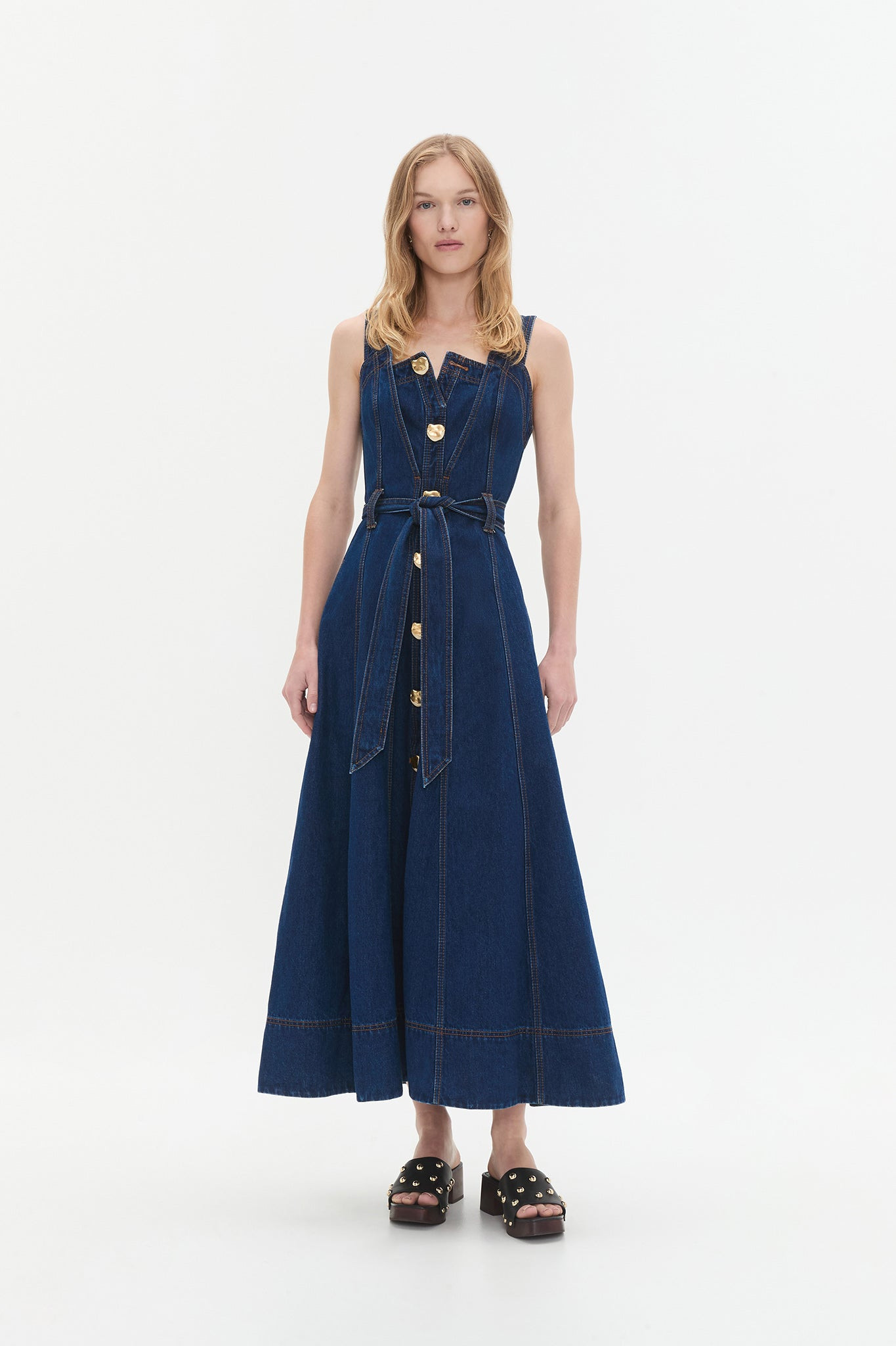 Gianna Denim Midi Dress | aje. (Australia and New Zealand)