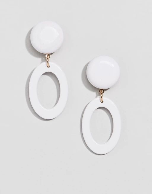 ASOS DESIGN earrings with open resin shape | ASOS US