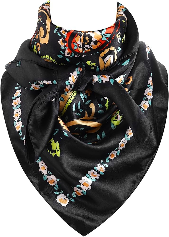 GERINLY Wild Rag 35 Inch, Silk Feel Western Scarves | Amazon (US)