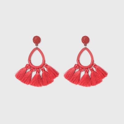 SUGARFIX by BaubleBar Tassel Fringe Hoop Earrings | Target