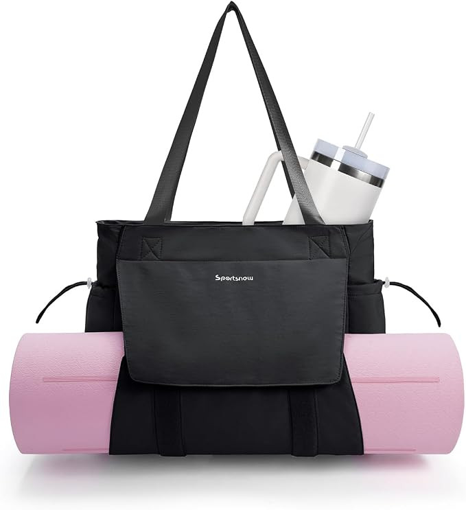 sportsnew Yoga Mat Bag Waterproof Tote Gym Bag Mat Carrier W/Wet Pocket | Amazon (US)