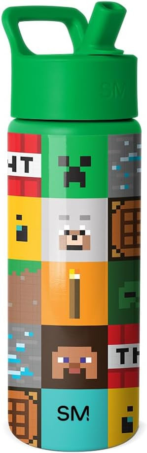 Simple Modern Minecraft Kids Water Bottle & Toddler Cup | 18oz | Insulated Stainless Steel Minecr... | Amazon (US)