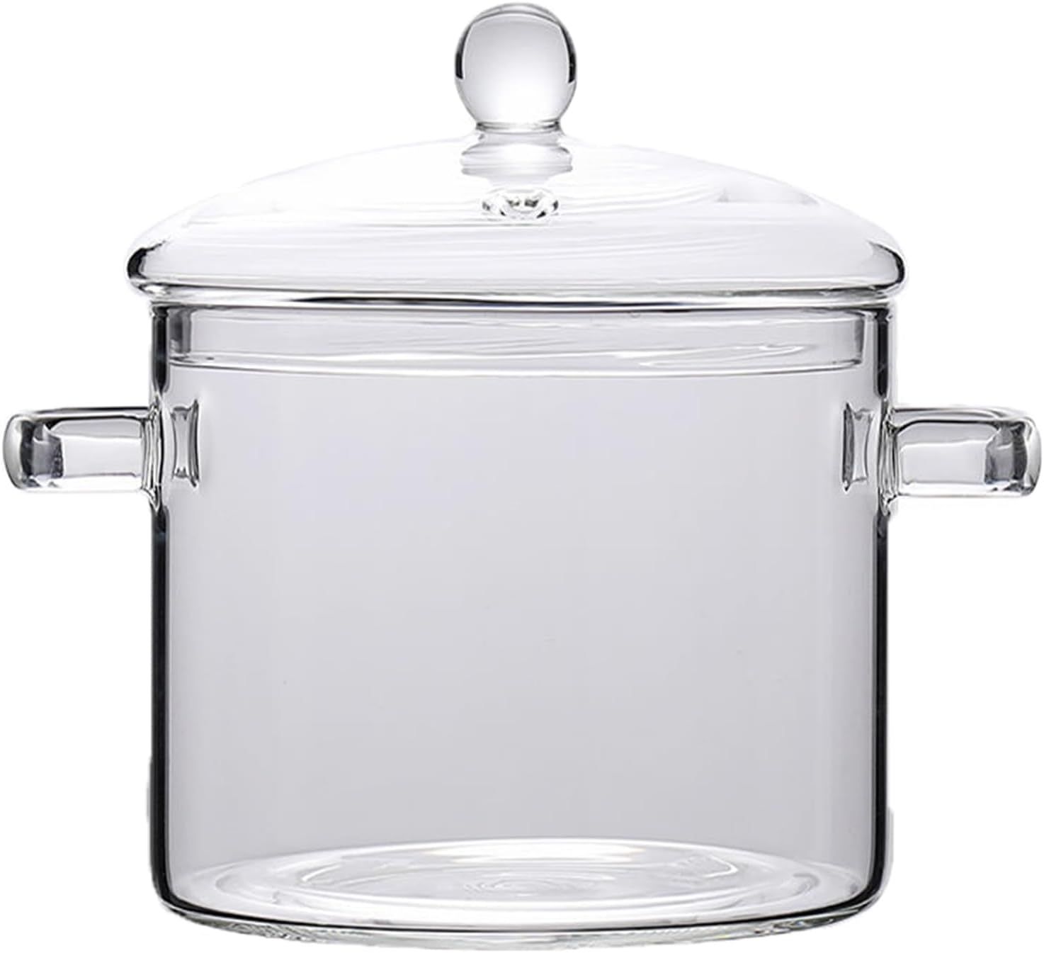 Glass Cooking Saucepan Stovetop Safe - 2300ML/80Oz Microwave Glass Cooking Pot, Simmer Pot with C... | Amazon (US)
