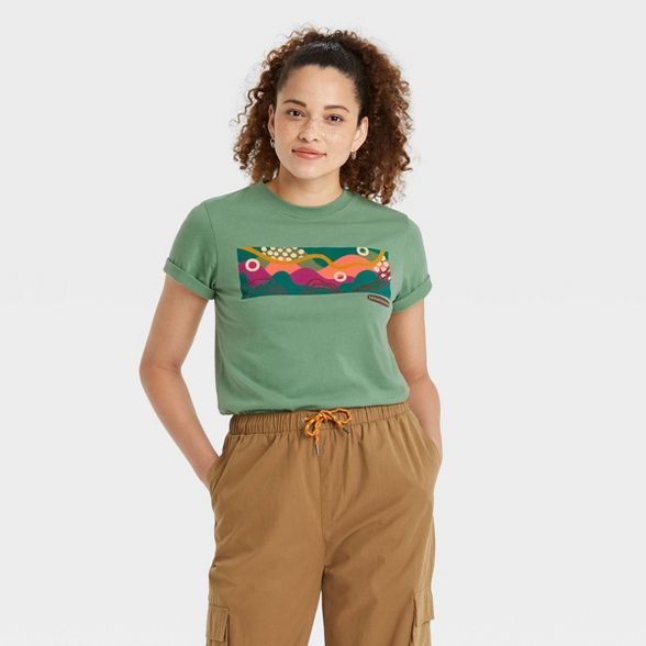 Latino Heritage Month Women's Landscape Artwork Short Sleeve T-Shirt - Green | Target