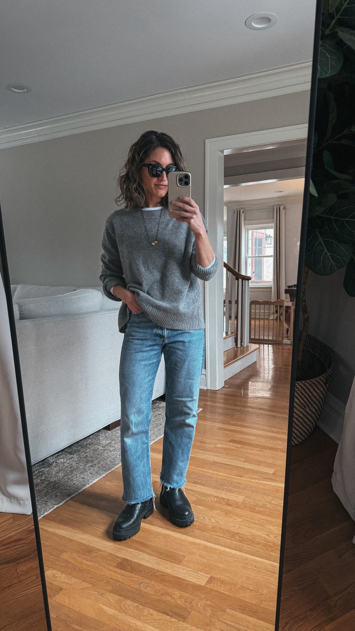 Look of the Day // 2.21

Madewell white tee, XS, took my true size but it fits slim. Quince sweater, XS, TTS for an oversized fit. Agolde denim, 24, I took my smaller size, they relax some with wear. Maguire boots, message me for link. Heaven Mayhem necklace. Quince sunglasses. 

#LTKOver40 #LTKootd #LTKPetite