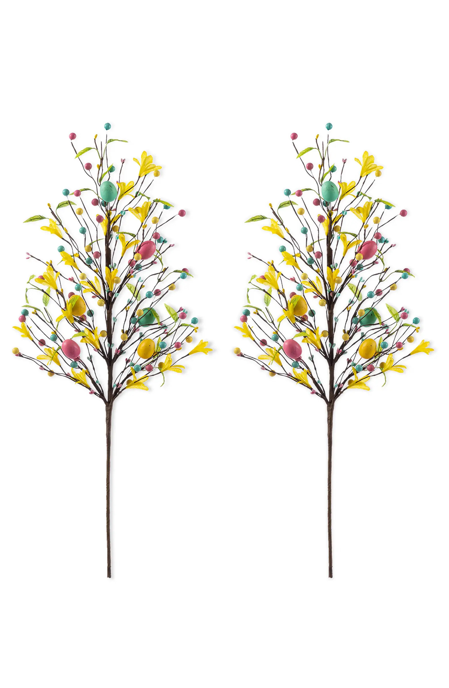 Set of 2 28"H Easter Berries & Eggs & Leaves Picks | Nordstrom