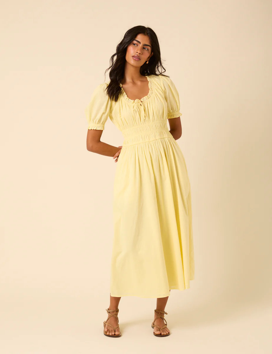 Butter Yellow Tula Midi Dress | Nobody's Child