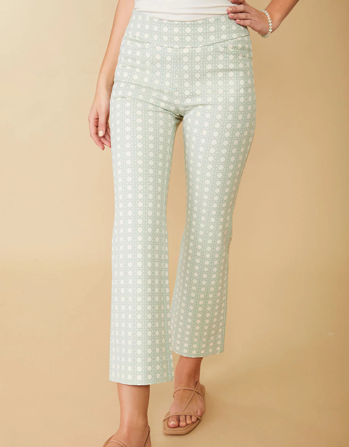 Maren Kick Flare Pant Sugar Mill Cane Seafoam | Spartina 449