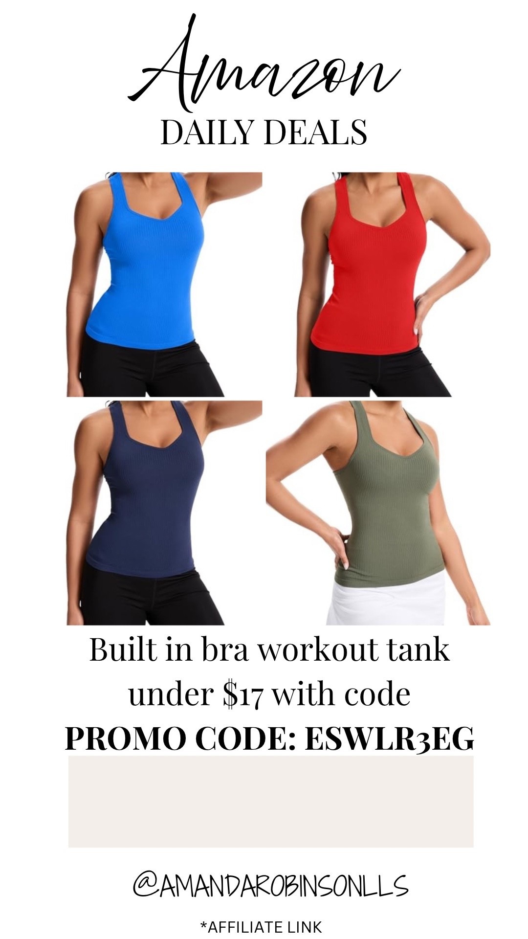 Amazon daily deals
Workout tank

#LTKActive #LTKSaleAlert