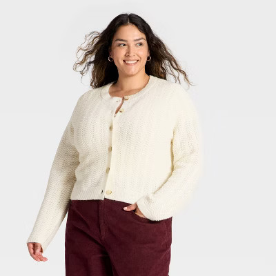 Women's Lace Stitch Cardigan Sweater - Universal Thread™ | Target