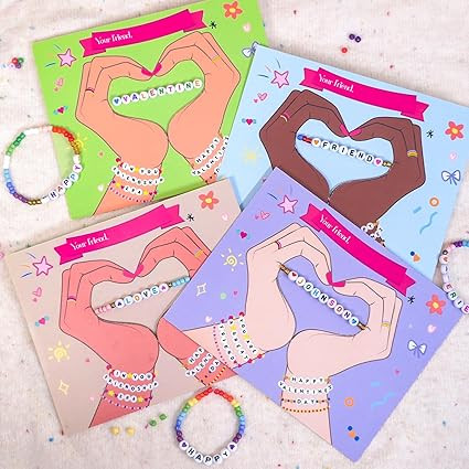 Thigreact Valentines Day Gifts for Kids - Personalized Name Bracelet Making Kit - Valentine Gift ... | Amazon (US)