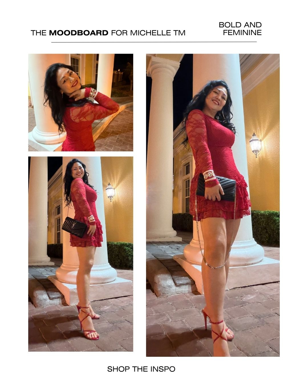 Commanding attention in a lace mini red dress, paired with sleek red stiletto heels and a classic YSL bag. Finished with delicate pearl and stone bracelets for a look that is bold, feminine, and effortlessly sophisticated.
Follow me on IG: @michellemc8
#ElegantInRed #RedDressVibes
#ChicAndFeminine
#StilettoStyle
#LuxuryDetails 

 #LTKootd #LTKU #LTKMidsize