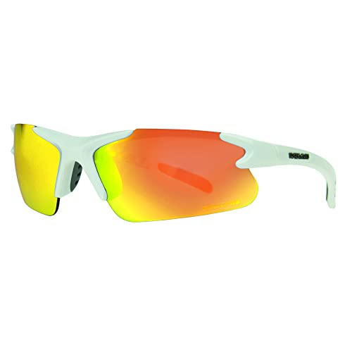 Rawlings Base Runner Youth Baseball Sunglasses, Shiny White/Orange Mirror, 66mm | Amazon (US)