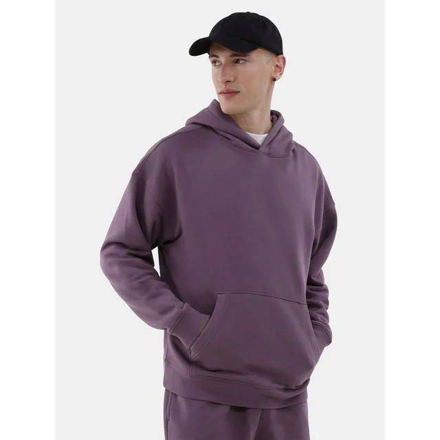 No Boundaries All Gender Oversized Fleece Hoodie with Long Sleeves, Men's Sizes XS-5XL | Walmart (US)