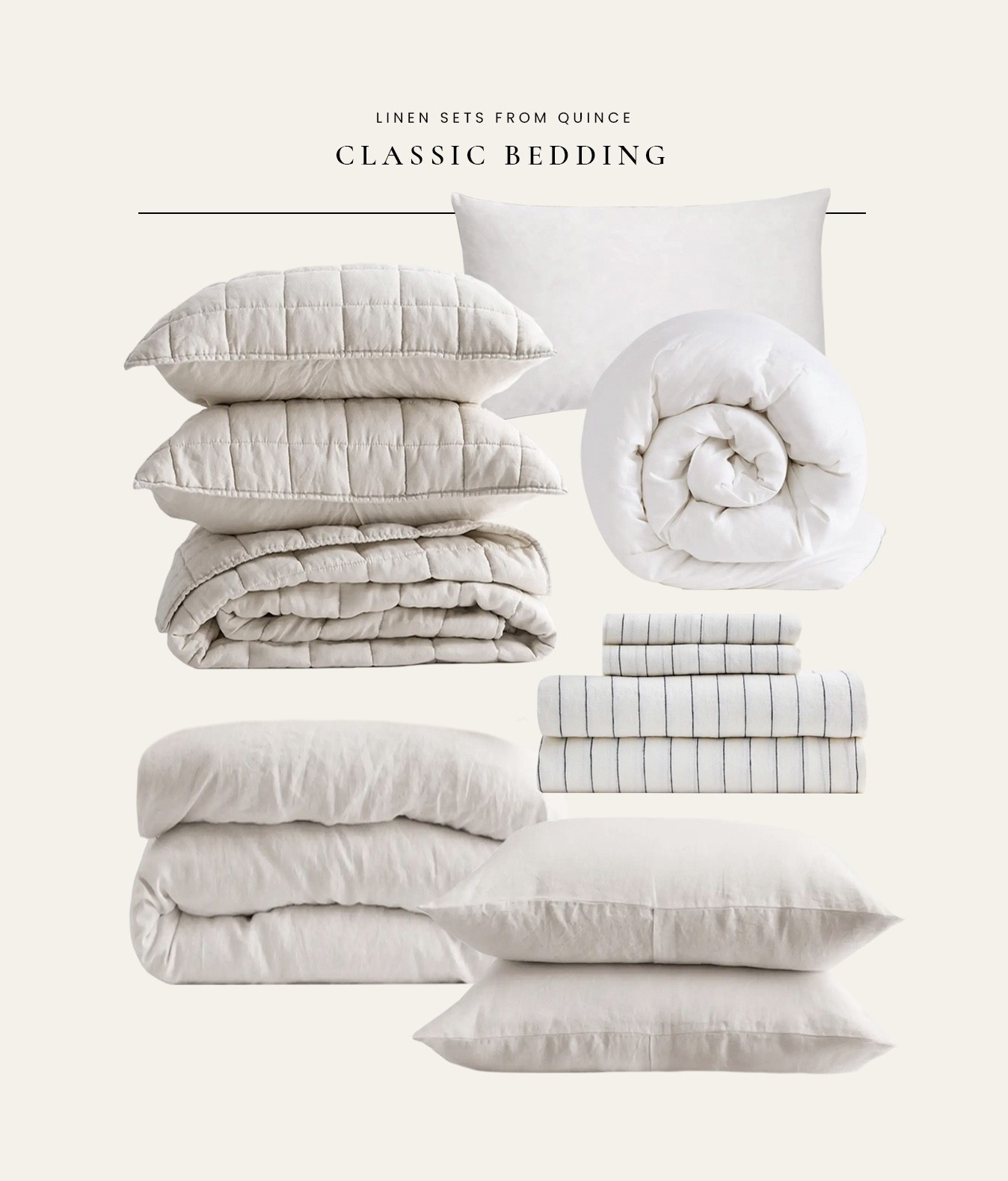 Here are my affordable bedding basics and essentials I use from @onequince … if you need a foolproof formula to get that hotel-like bed, the linen sets are it! #ad #QuincePartner 

#LTKselfcare #LTKHome #LTKSeasonal
