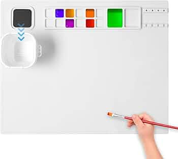 AWOKE Silicone Painting Mat - 20"X16" Silicone Art Mat with 1 Water Cup for Kids - Craft Mat has1... | Amazon (US)
