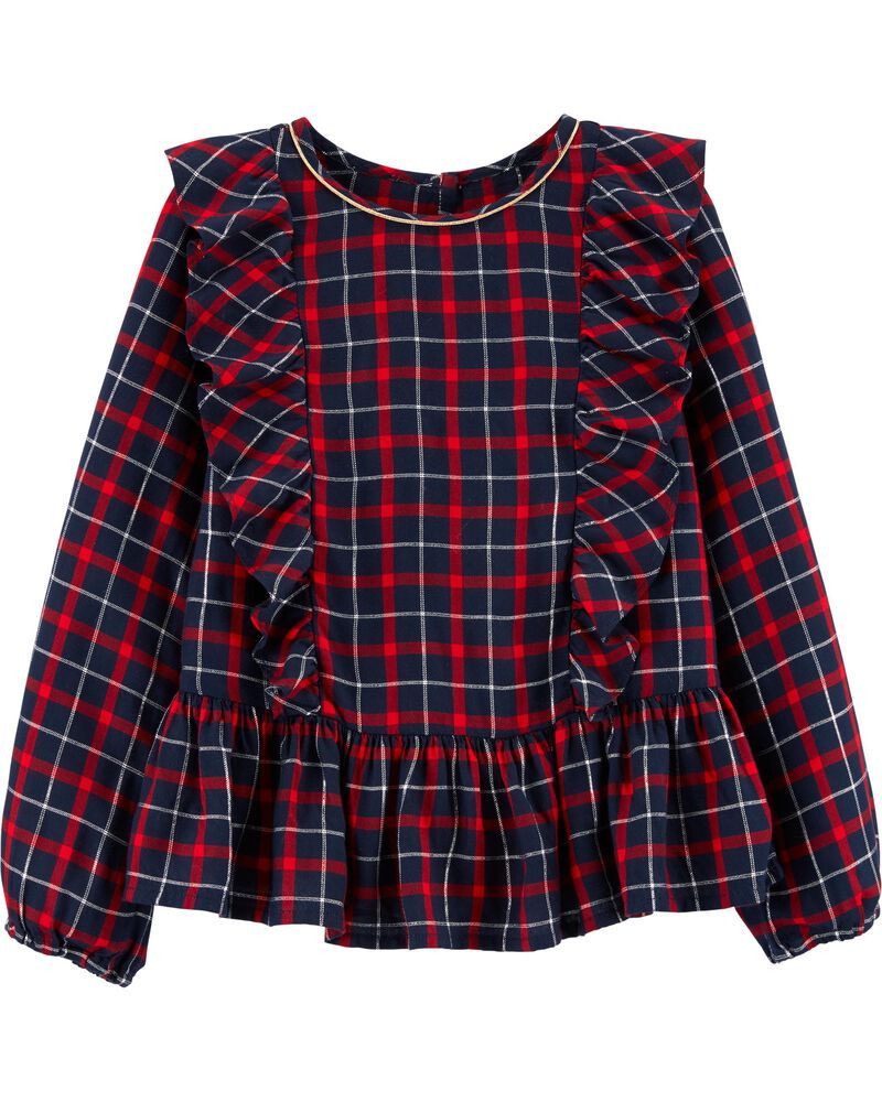 Peplum Plaid Top | OshKosh B'gosh