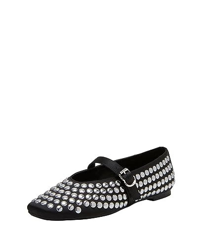 Katy Perry Women's The Evie Mary Jane Studded Flat, Black, 6.5 | Amazon (US)