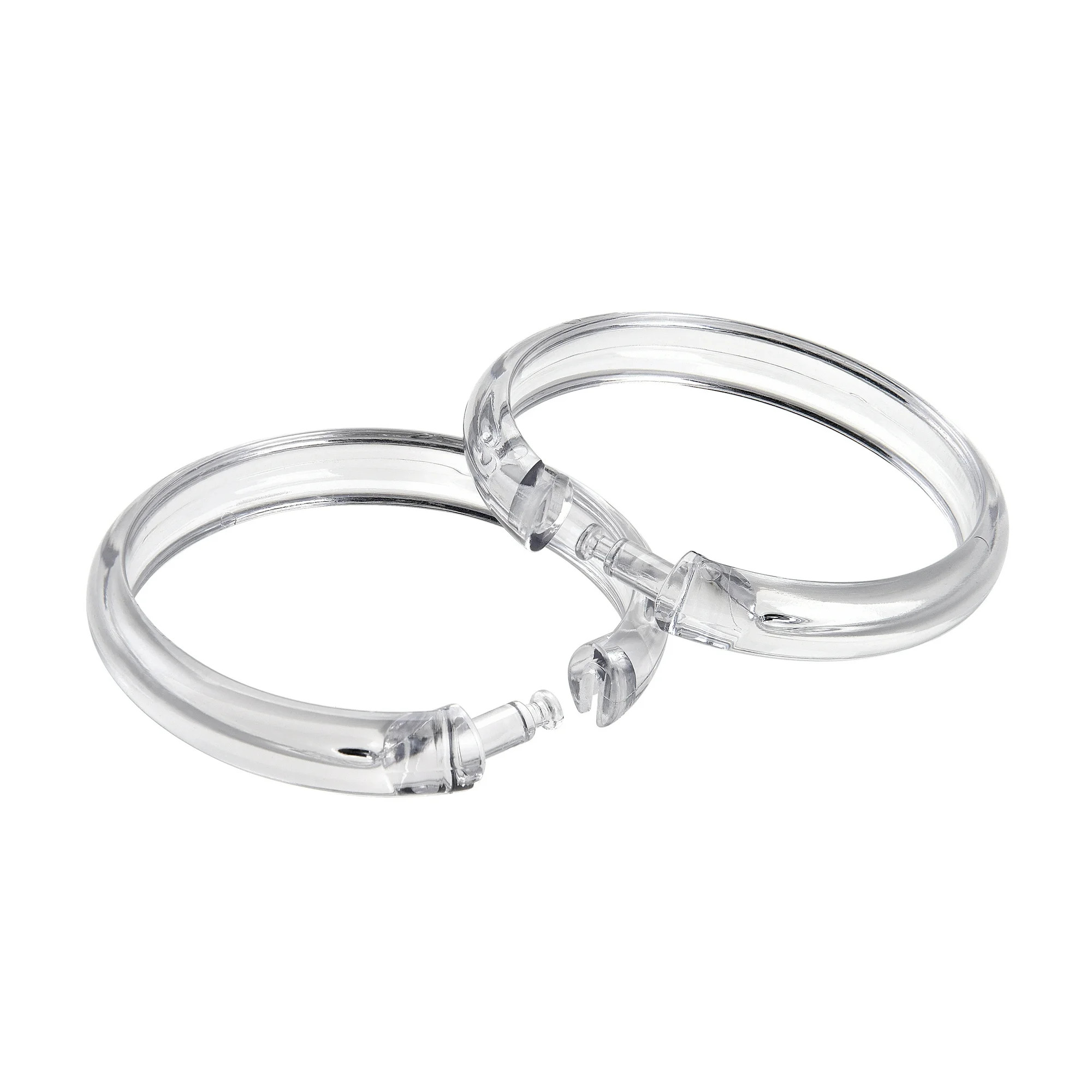 Mainstays Clear Plastic O Shaped Shower Curtain Rings, 12pc | Walmart (US)